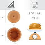 WONDERWALL ‘La Sélection Joyce’ Eurita Clay Roaster Dutch Oven, 2 Quarts