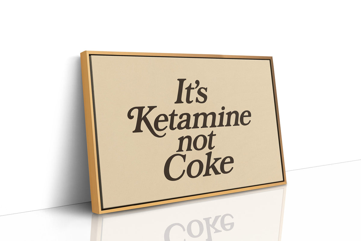 WONDERWALL ‘L’Atelier Fun Collection’ It’s Ketamine Not Coke Bold Quote Print