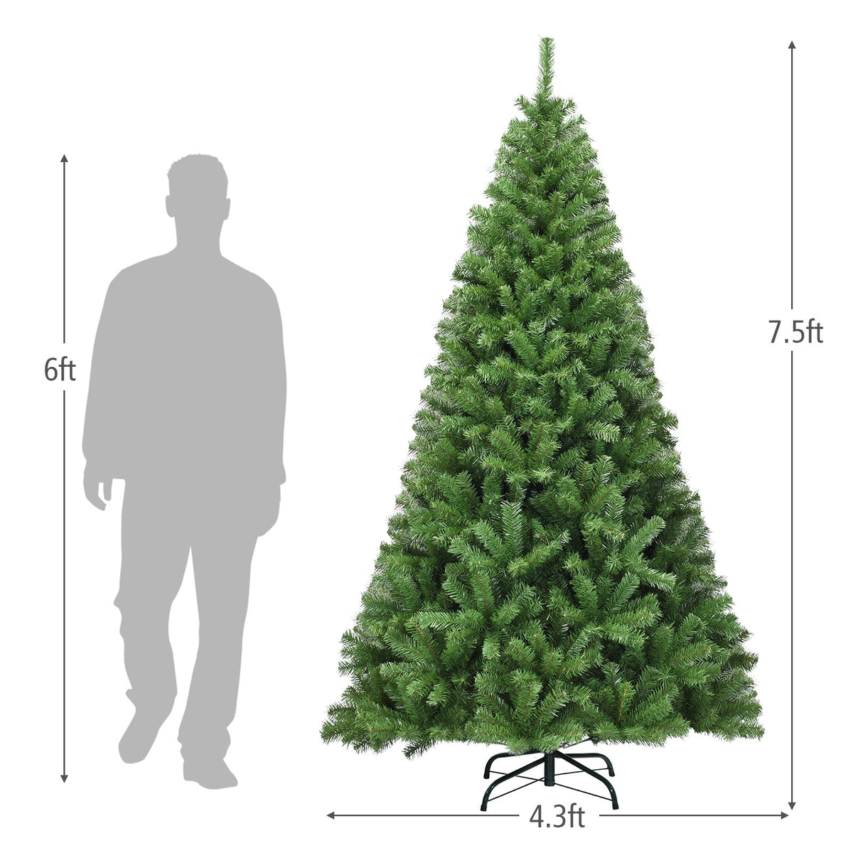 WONDERWALL ‘Noël DuBois’ Unlit Hinged Artificial Christmas Tree — Multiple Sizes