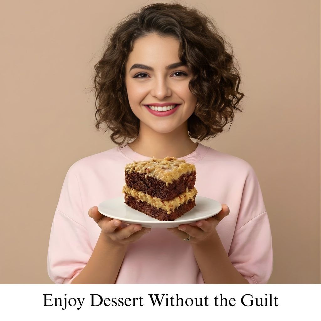 Andy Anand Sugar - Free German Chocolate Cake, 2.4 lb – Belgian Cocoa, Coconut - Pecan Filling, Keto & Diabetic - Friendly Birthday Gift Box