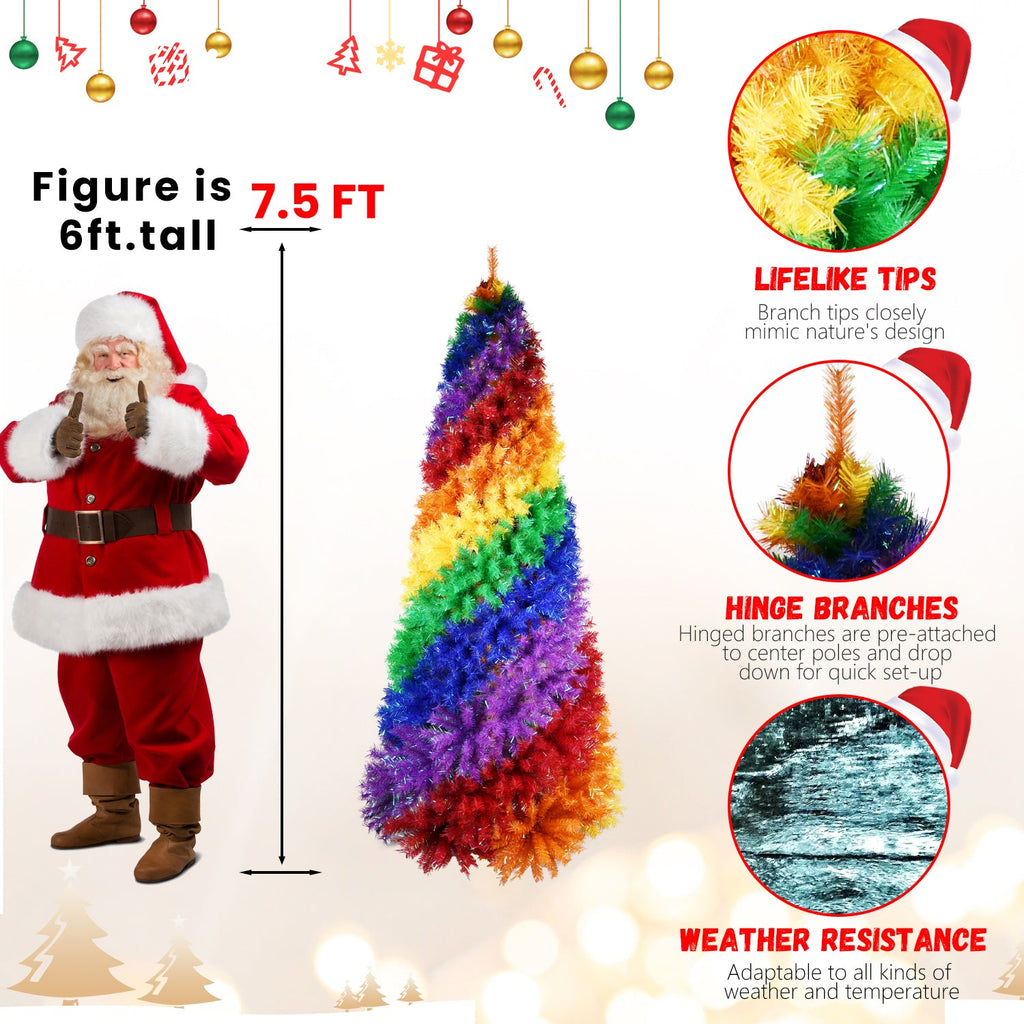 WONDERWALL ‘Noël DuBois’ 6 ft Artificial Christmas Tree – Rainbow