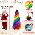 WONDERWALL ‘Noël DuBois’ 6 ft Artificial Christmas Tree – Rainbow