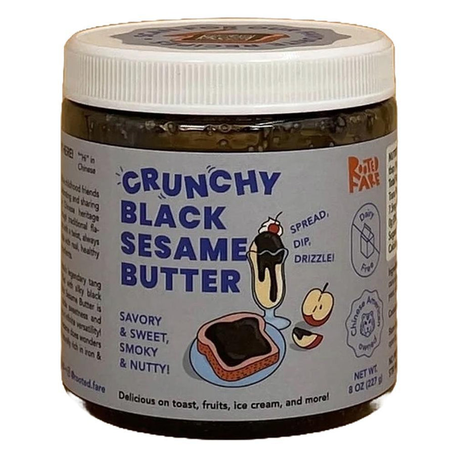 Rooted Fare - 'Crunchy' Black Sesame Butter (8OZ)
