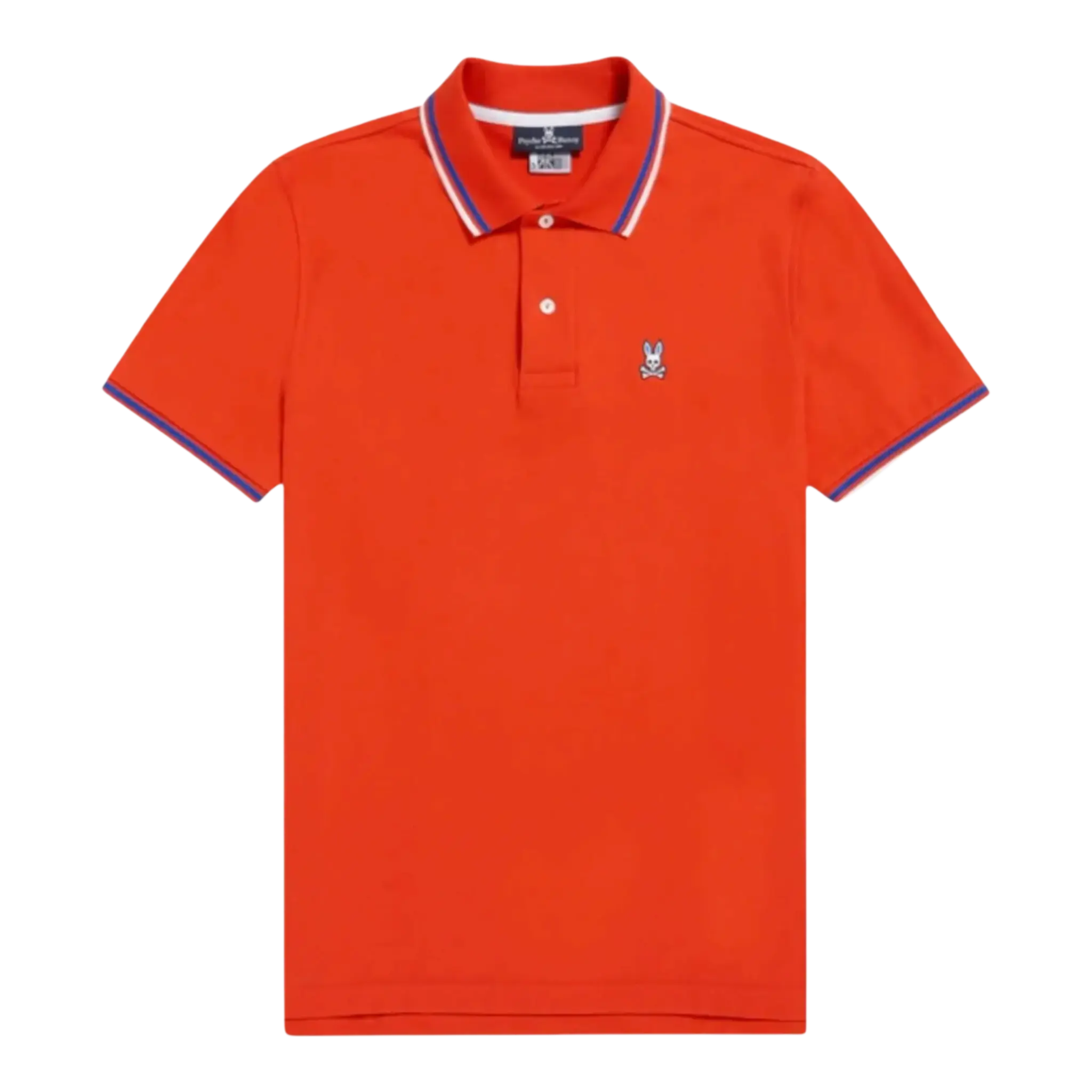 Psycho Bunny Lincoln Neon Tipped Men Big and Tall Polo Shirt Red Spice