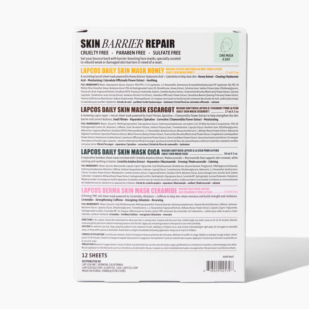 Skin Barrier Repair Variety Sheet Mask 12 - Pack