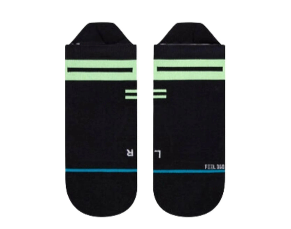 Stance Feel 360 Yield Tab Running Ankle Socks Black/Volt