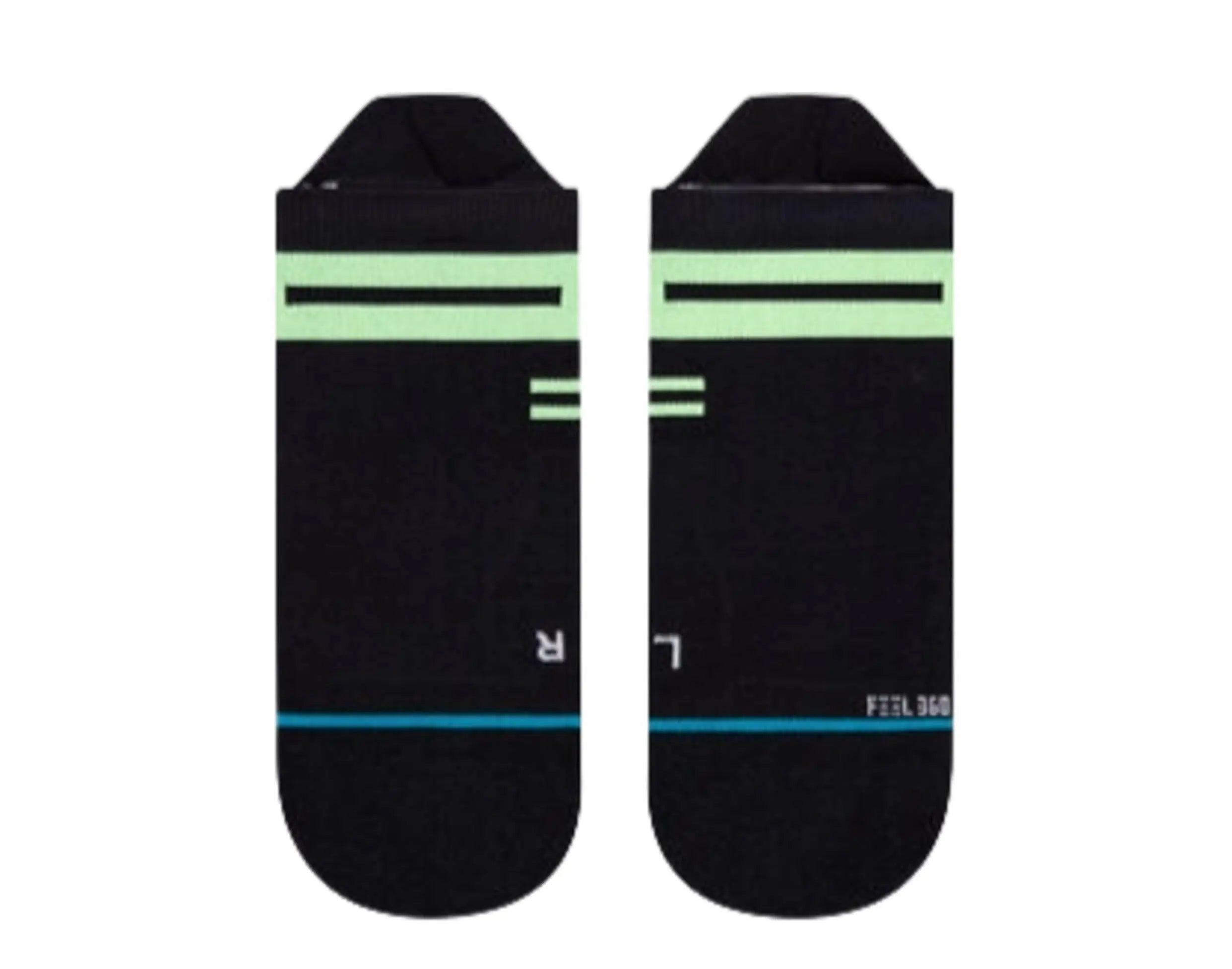 Stance Feel 360 Yield Tab Running Ankle Socks Black/Volt