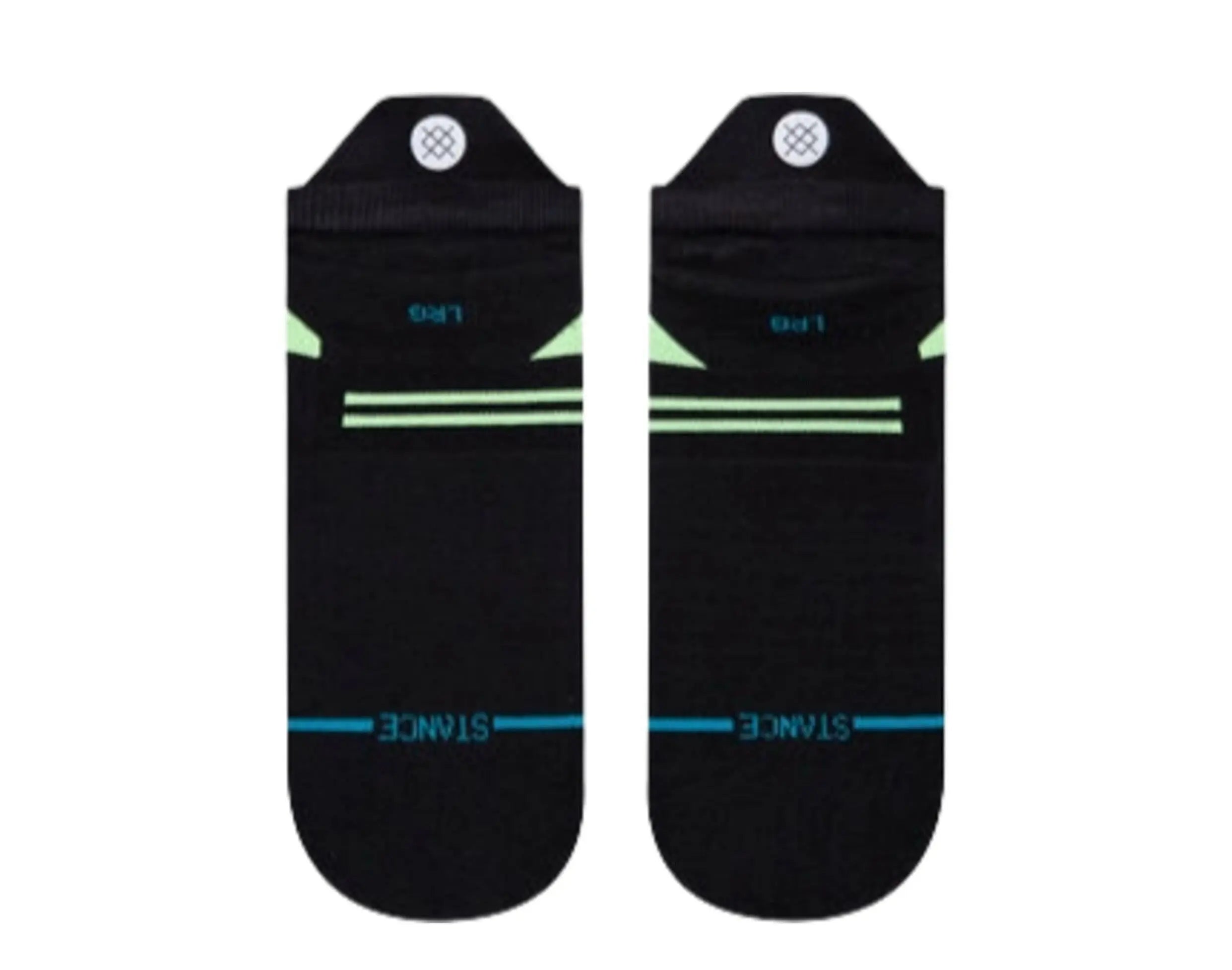 Stance Feel 360 Yield Tab Running Ankle Socks Black/Volt