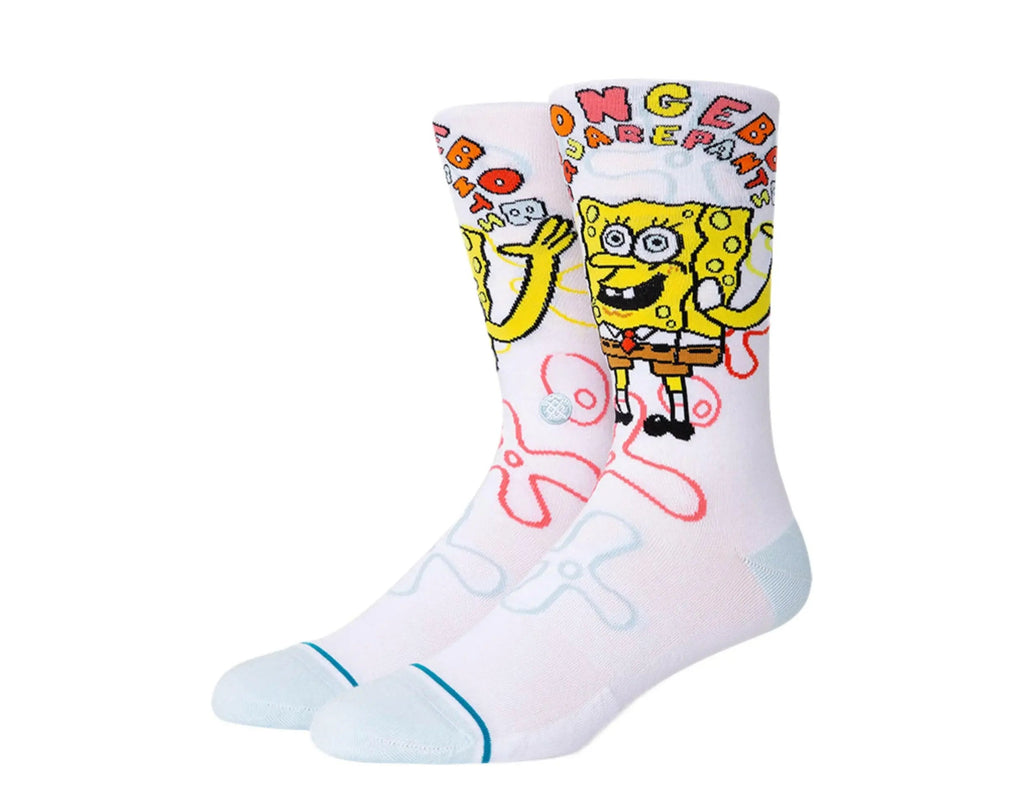 Stance x Sponge Bob Imagination Bob Crew Socks White