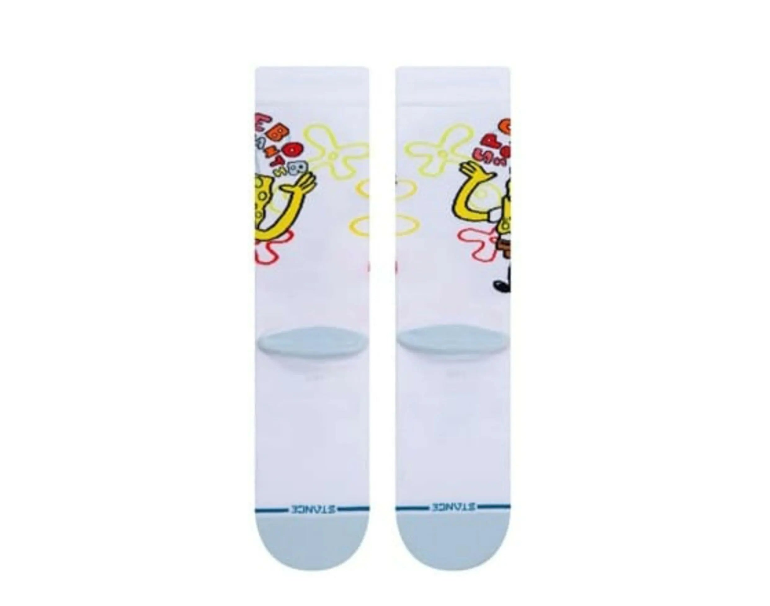 Stance x Sponge Bob Imagination Bob Crew Socks White