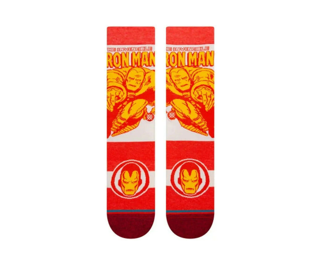 Stance Marvel Iron Man Marquee Crew Socks Red