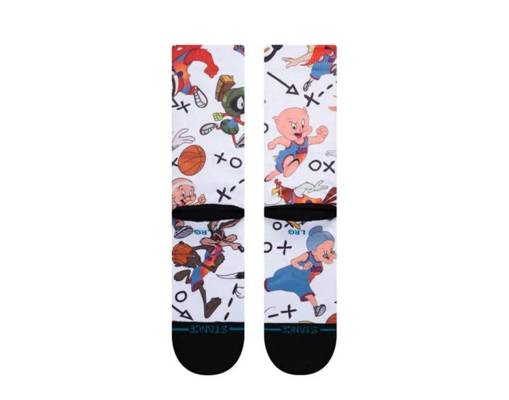 Stance x Space Jam Tune Conversational Crew Socks White