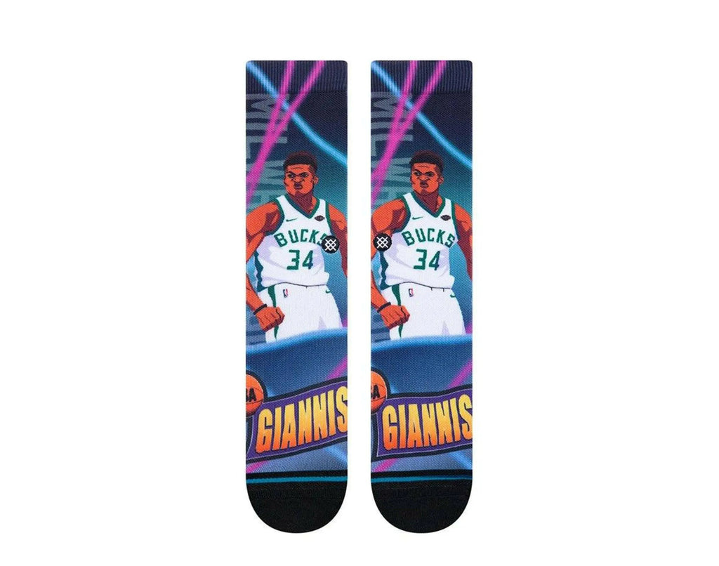 Stance Giannis Fast Break Men Crew Socks Multicolor