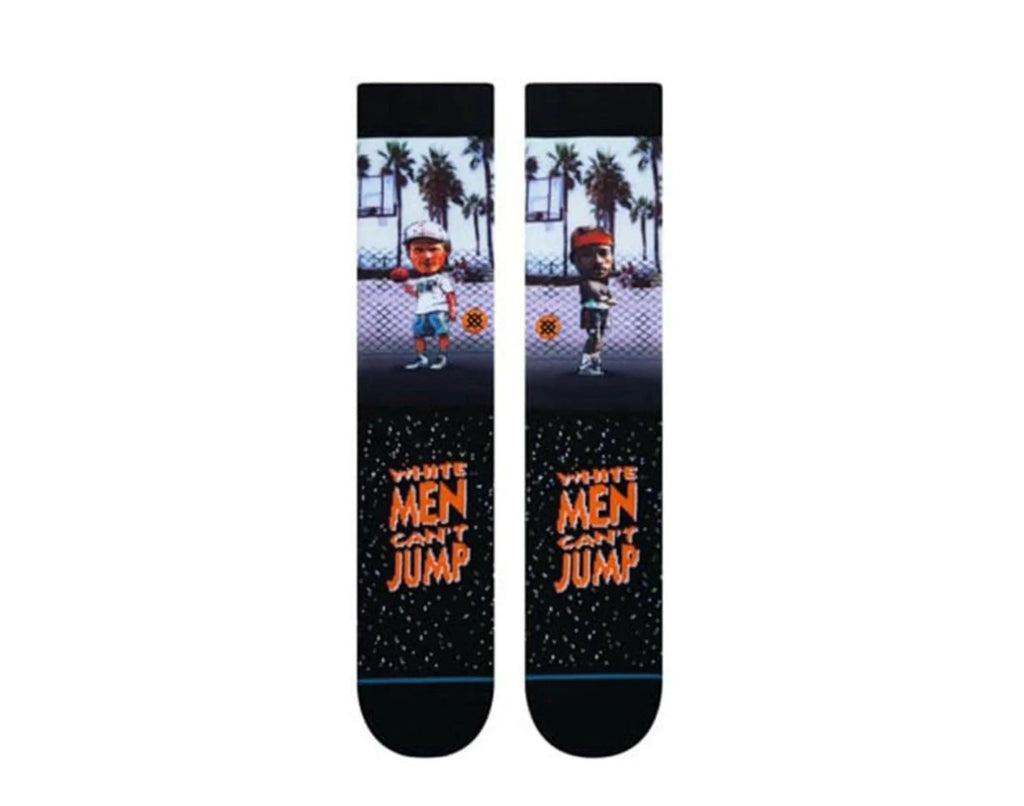 Stance x White Men Can't Jump - Sid And Billy Crew Socks Black