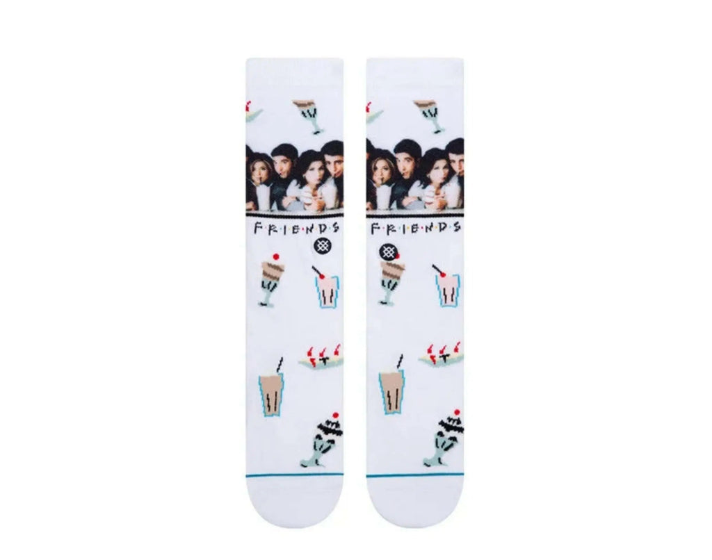 Stance The One With The Diner Friends Crew Socks White