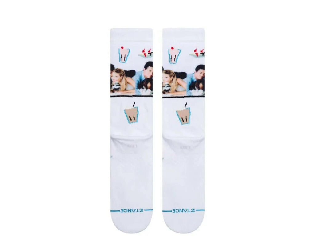 Stance The One With The Diner Friends Crew Socks White