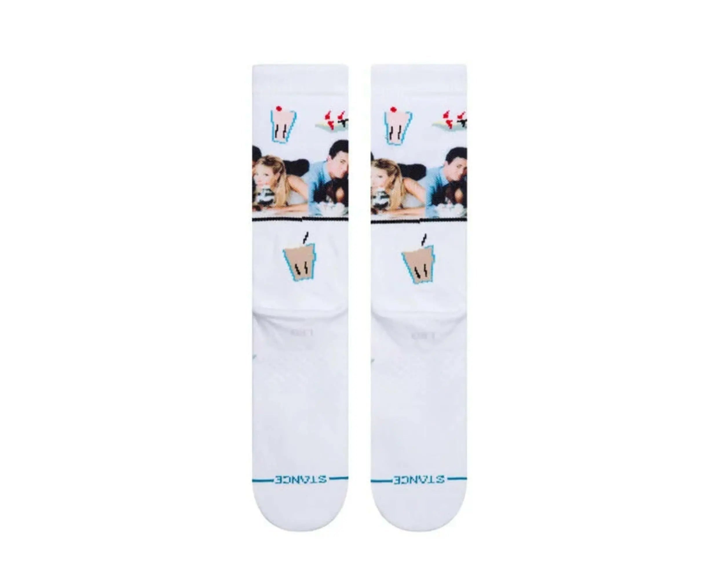 Stance The One With The Diner Friends Crew Socks White