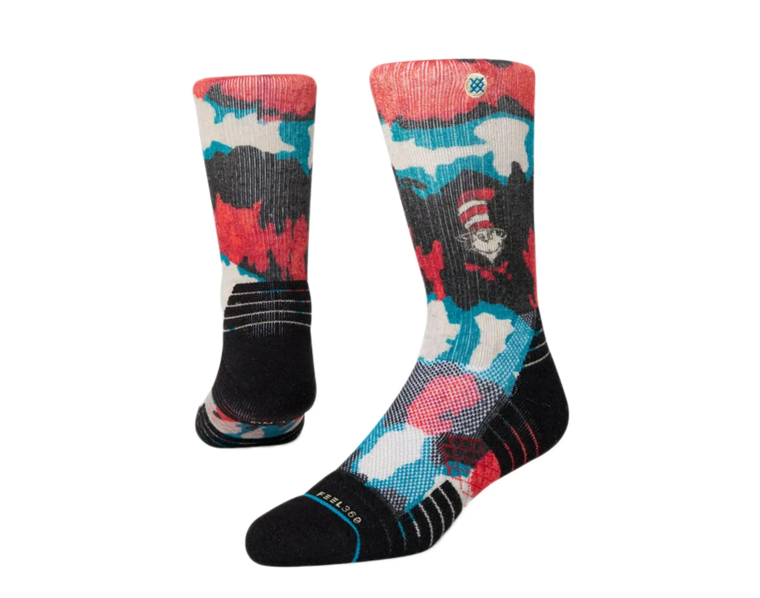 Stance Cat In The Hat Hike Crew Socks Black
