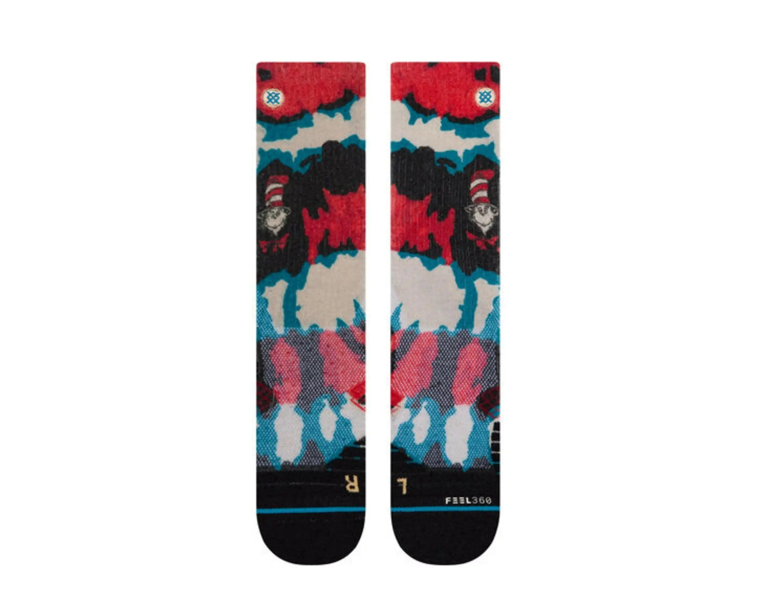 Stance Cat In The Hat Hike Crew Socks Black