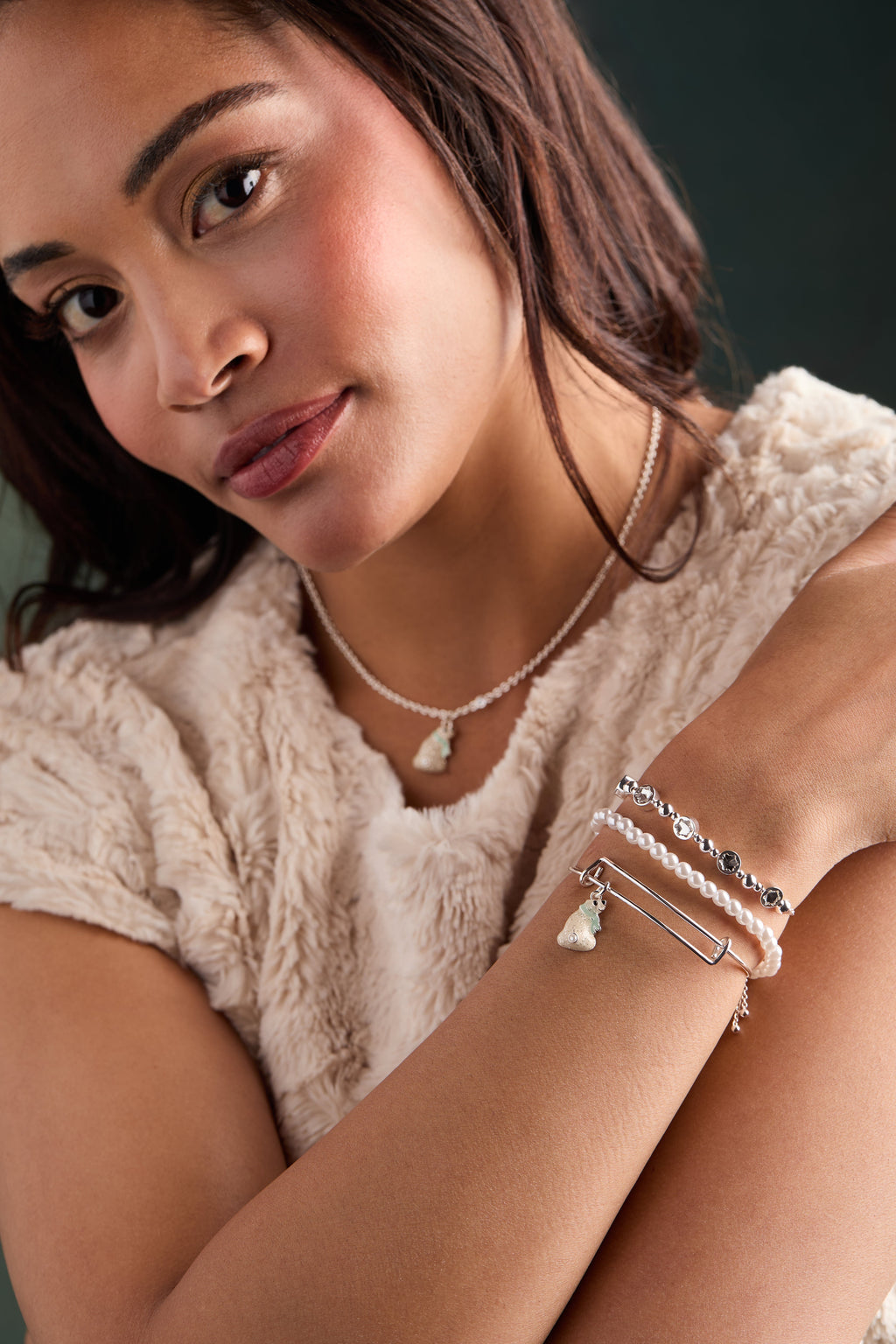 Pearl Beaded Stretch Bracelet