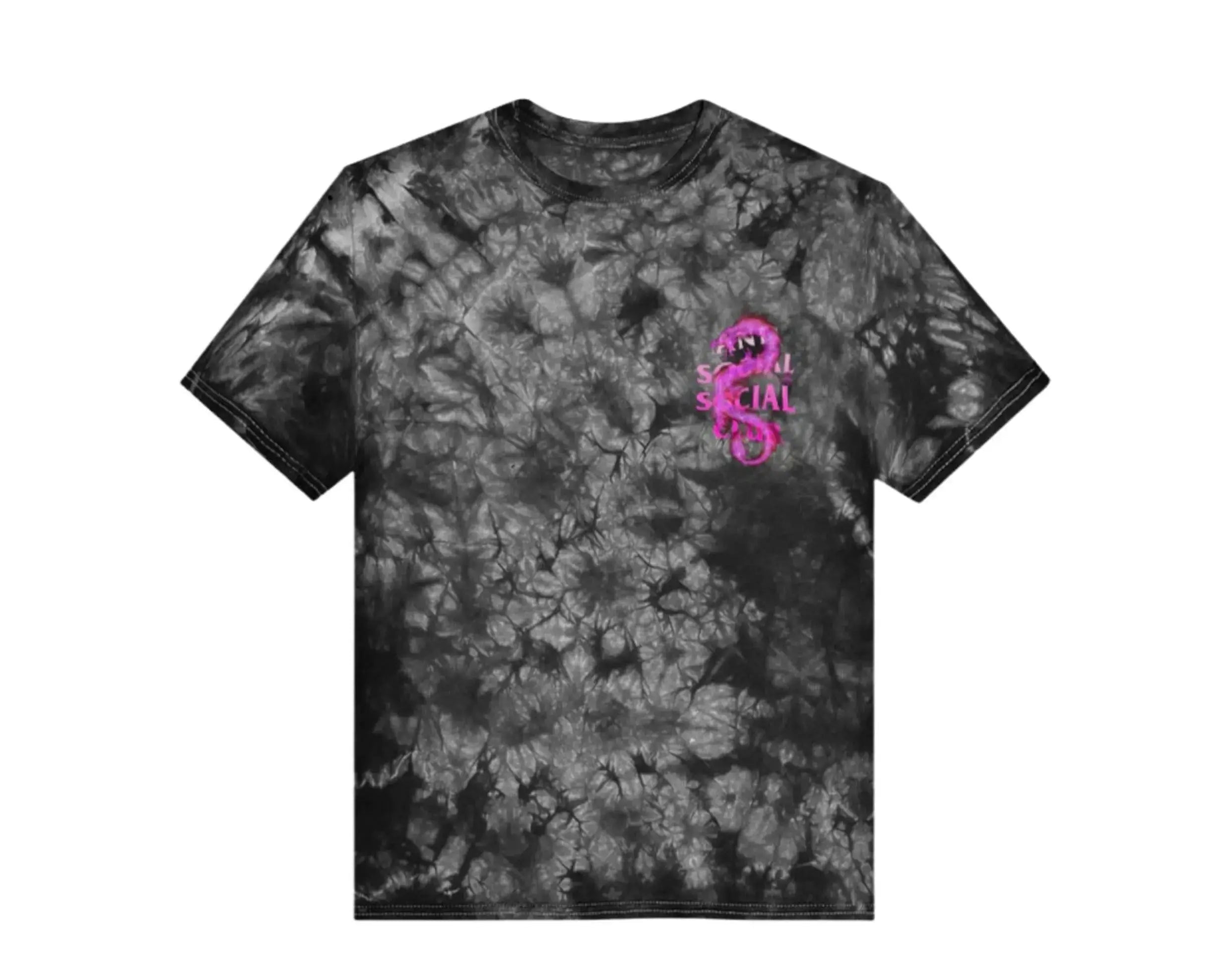 Anti Social Social Club Summer In Minsk Men T-Shirt Black Tie-Dye