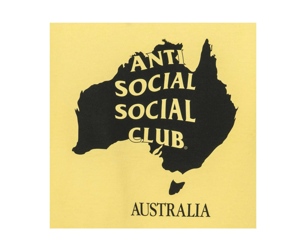 Anti Social Social Club Australia Men Hoodie Yellow