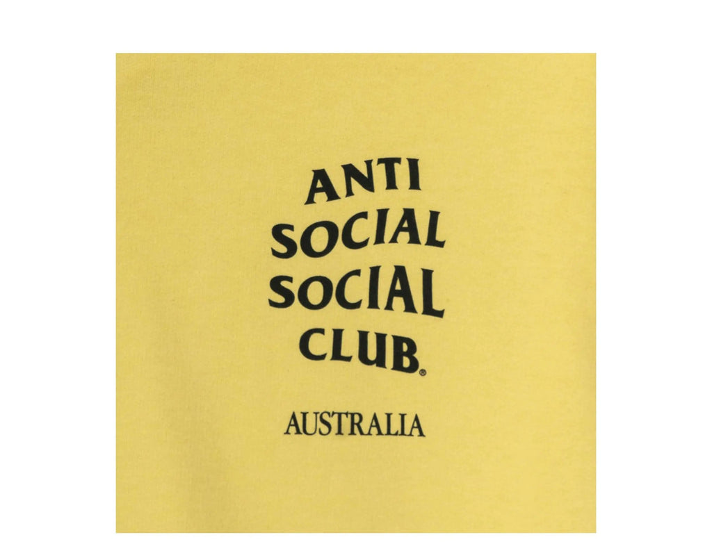 Anti Social Social Club Australia Men Hoodie Yellow