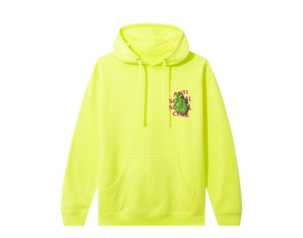 Anti Social Social Club Pulse Check Men Hoodie Safety Yellow