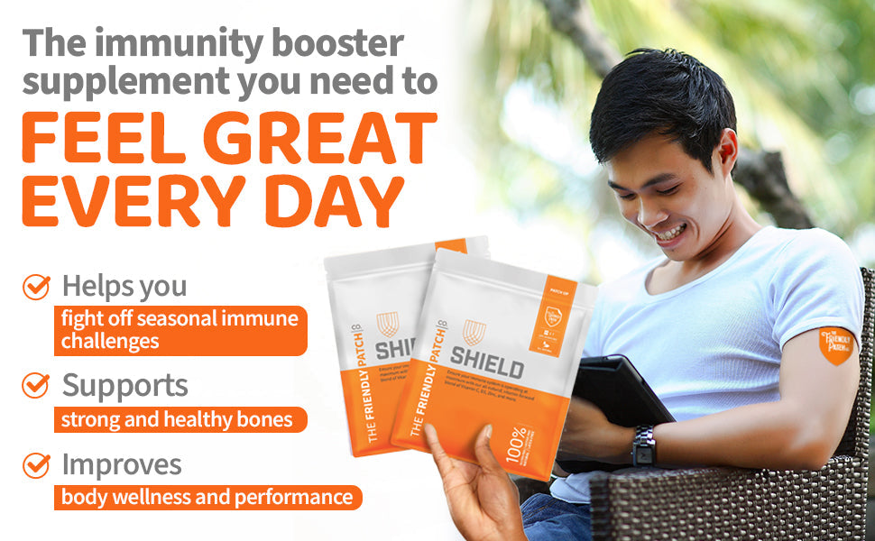 Shield Wellness: 12 - Hour High - Potency Immunity Patches - 8 Pack