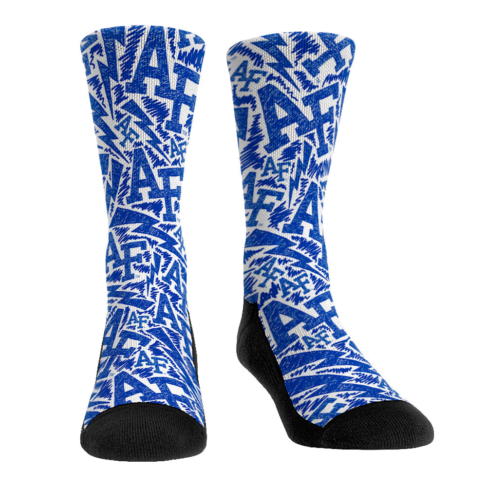 Air Force Falcons - Logo Sketch Crew Socks