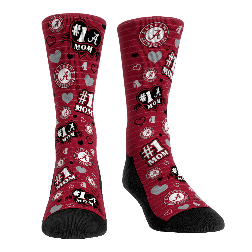 Alabama Crimson Tide - #1 Mom Crew Socks