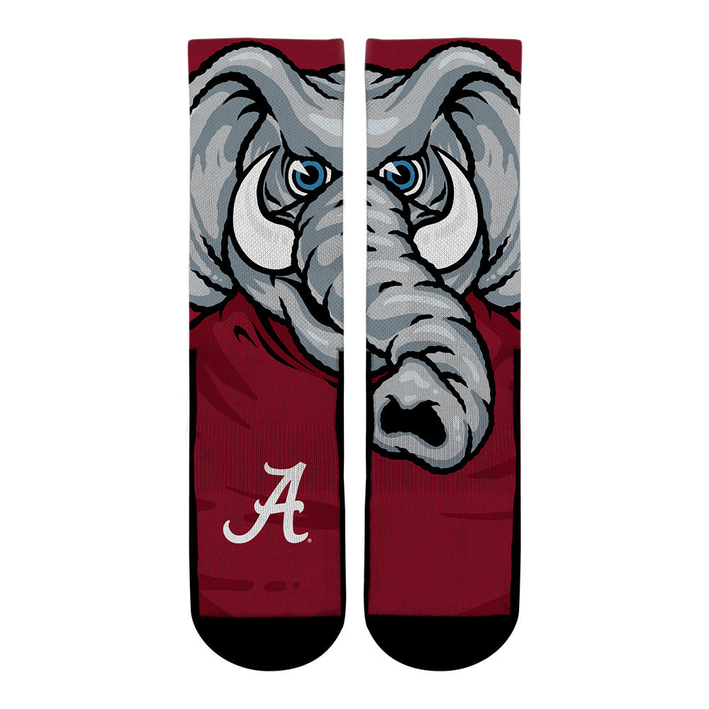 Alabama Crimson Tide - Big Al Mascot Crew Socks