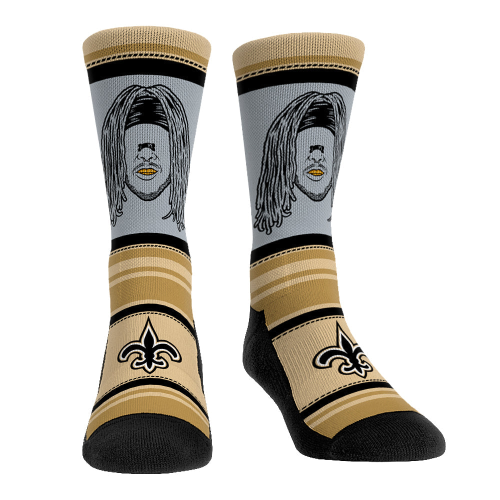 Alvin Kamara - New Orleans Saints - Superstar Stripes Crew Socks