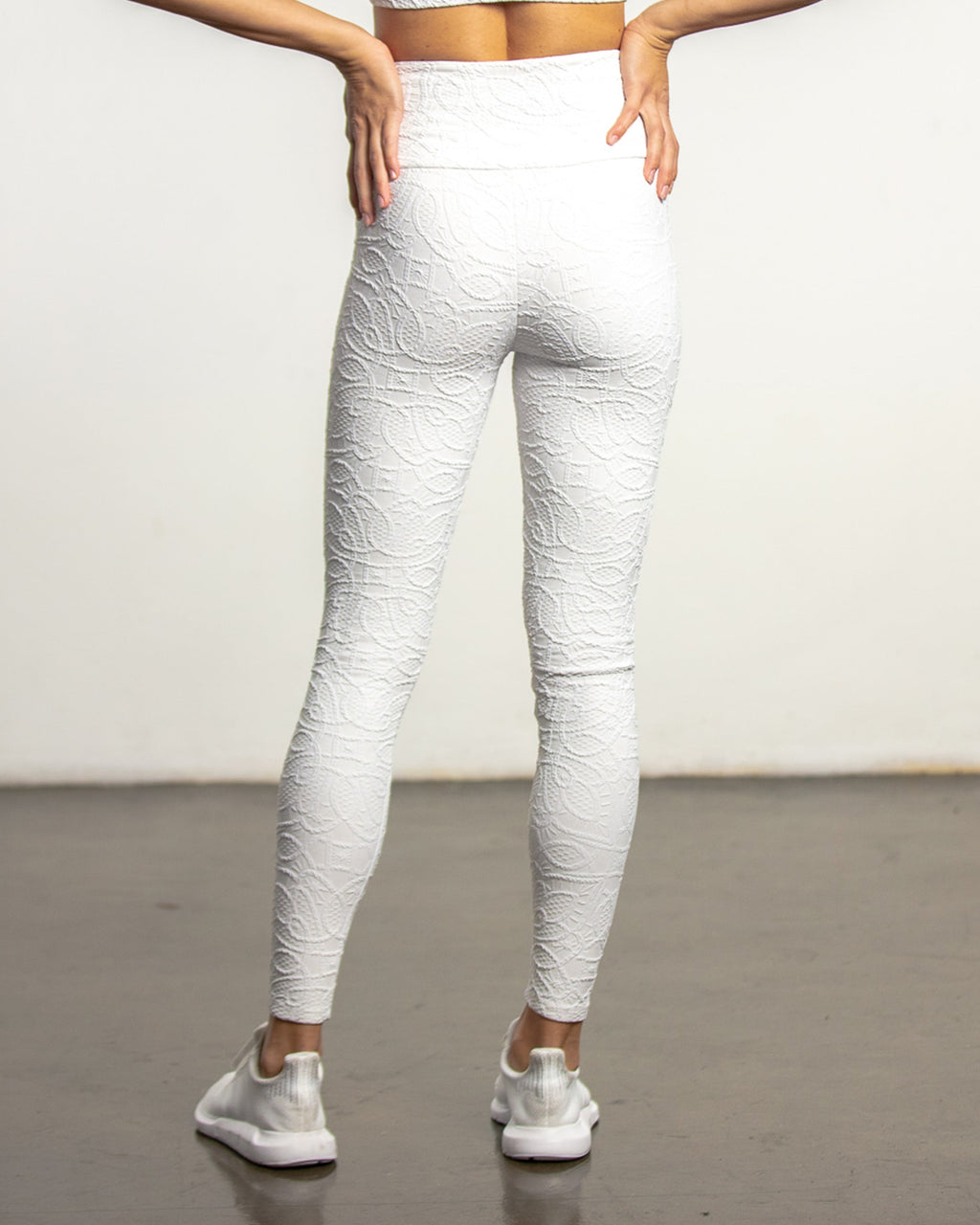 Andrea Legging | Jacquard White