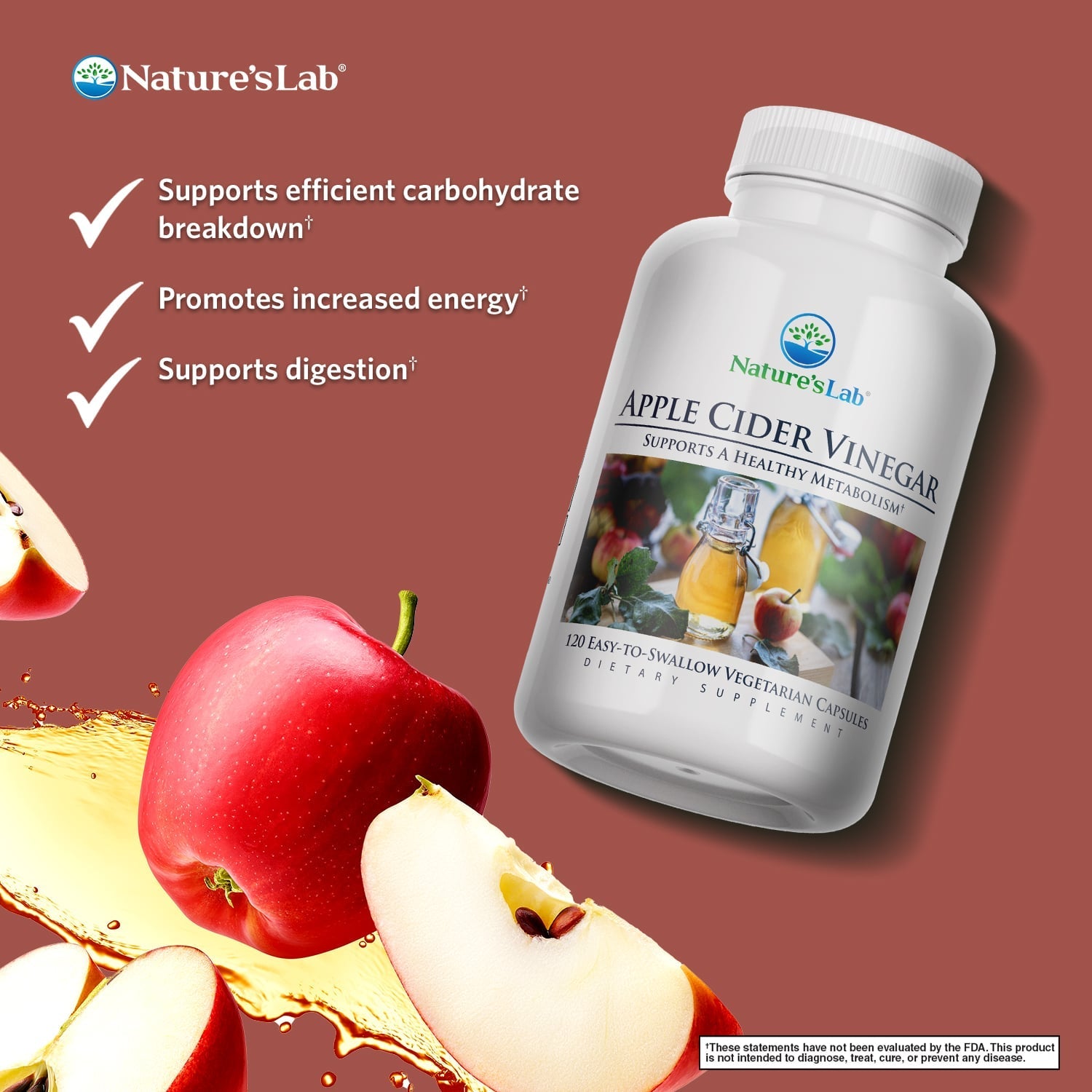 Apple Cider Vinegar with Chromium - 120 Capsules