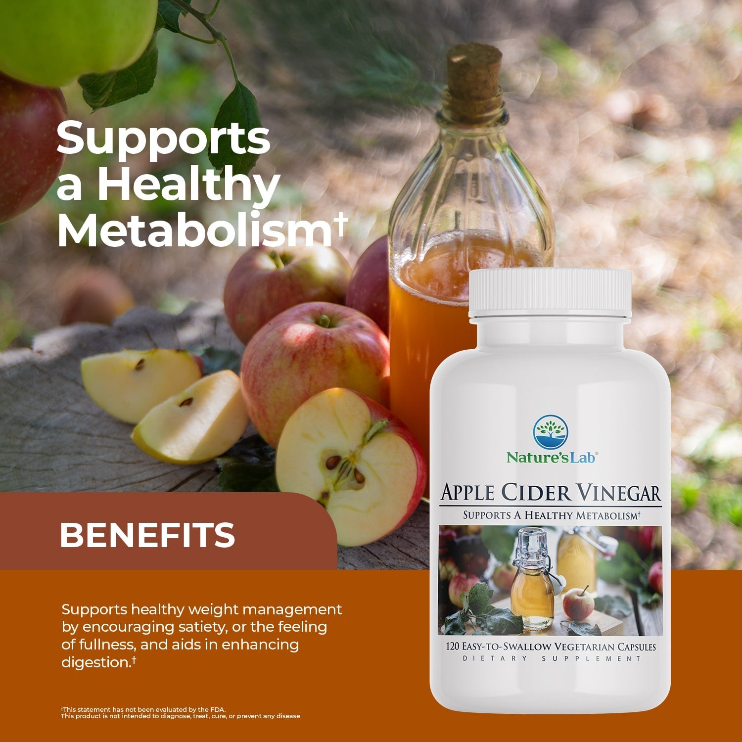 Apple Cider Vinegar with Chromium - 120 Capsules