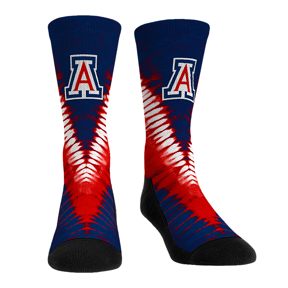 Arizona Wildcats - V Shape Tie Dye Crew Socks
