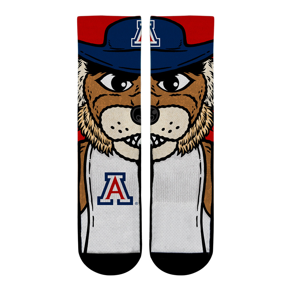 Arizona Wildcats - Wilbur Mascot Crew Socks