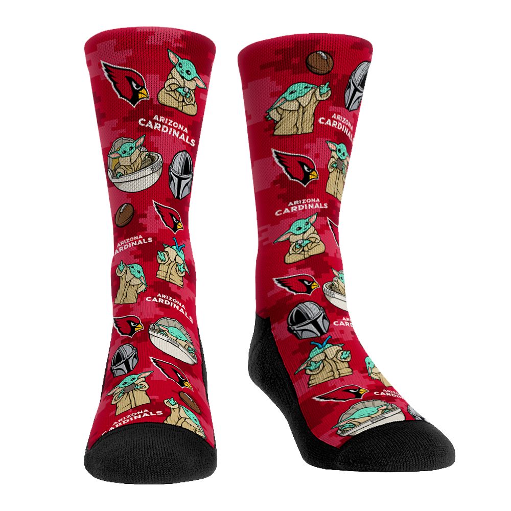 Arizona Cardinals - Star Wars - Grogu All-Over Crew Socks