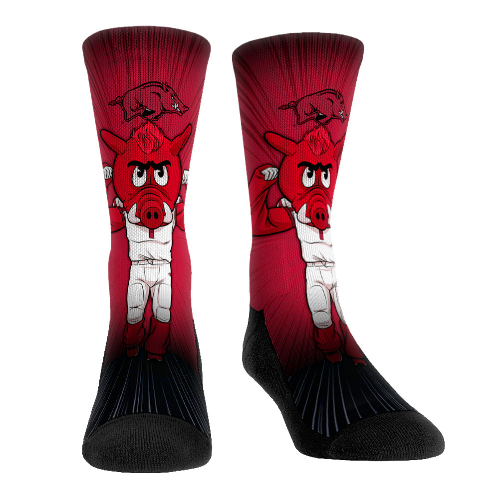 Arkansas Razorbacks - Mascot Pump Up! Crew Socks