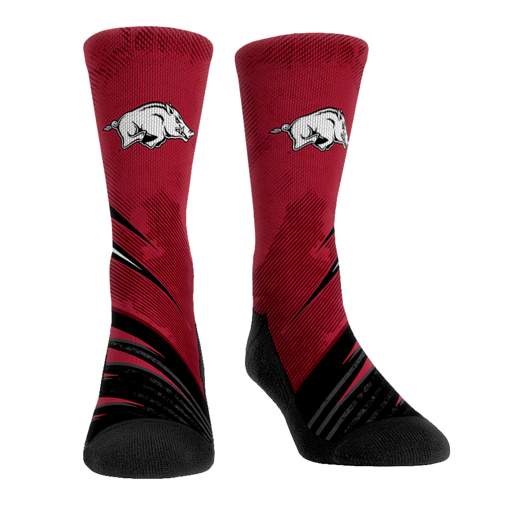 Arkansas Razorbacks - Slash Slant Crew Socks