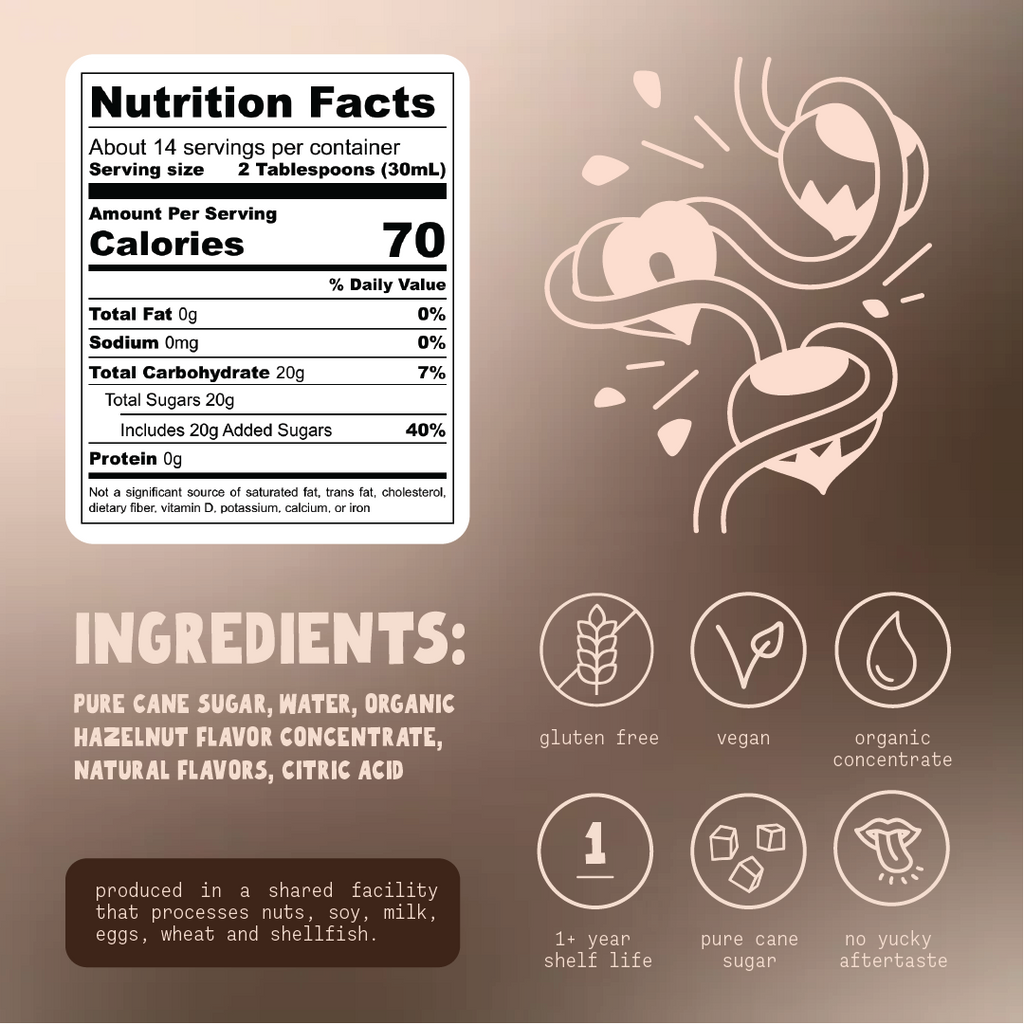 hazelnut praline gourmet syrup
