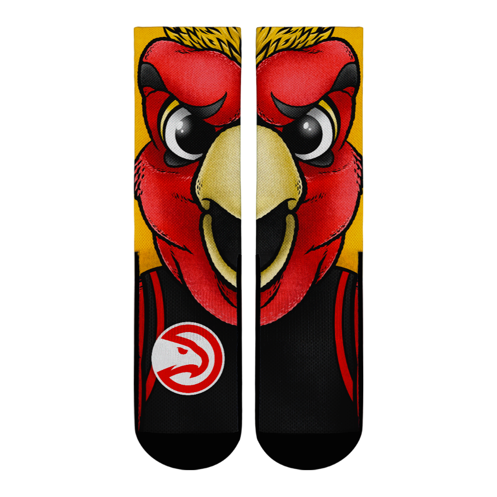Atlanta Hawks - Split Face Mascot Crew Socks