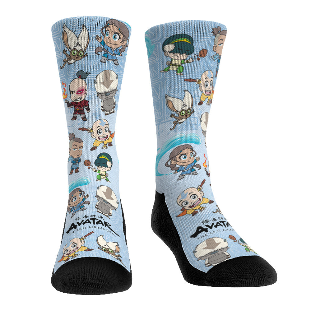 Avatar: The Last Airbender - Character All-Over Print Crew Socks
