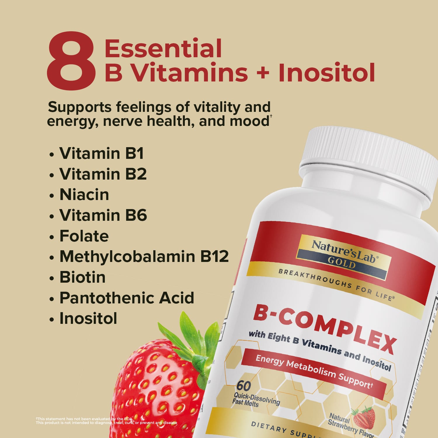 Gold B-Complex - 60 Fast Melts