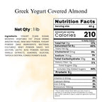 Andy Anand Greek Yogurt White Chocolate Covered Almonds, 1 lb – Sweet Creamy Coated Crunchy Nut Snack, Gourmet Gift for Birthday & Special Occasions