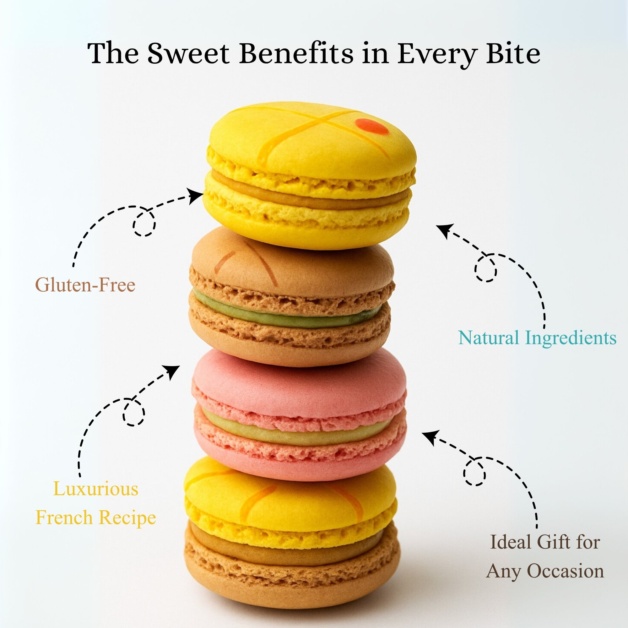 Andy Anand French Macarons, 48 - Piece Gift Box – Made Fresh Daily, Decadent Assorted Flavors, Gluten - Free – Birthday & Holiday Gift Box