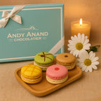 Andy Anand French Macarons, 24 - Piece Gift Box – Made Fresh Daily, Assorted Gourmet Flavors, Gluten - Free – Birthday & Holiday Celebration