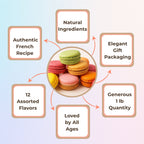 Andy Anand French Macarons, 24 - Piece Gift Box – Made Fresh Daily, Assorted Gourmet Flavors, Gluten - Free – Birthday & Holiday Celebration