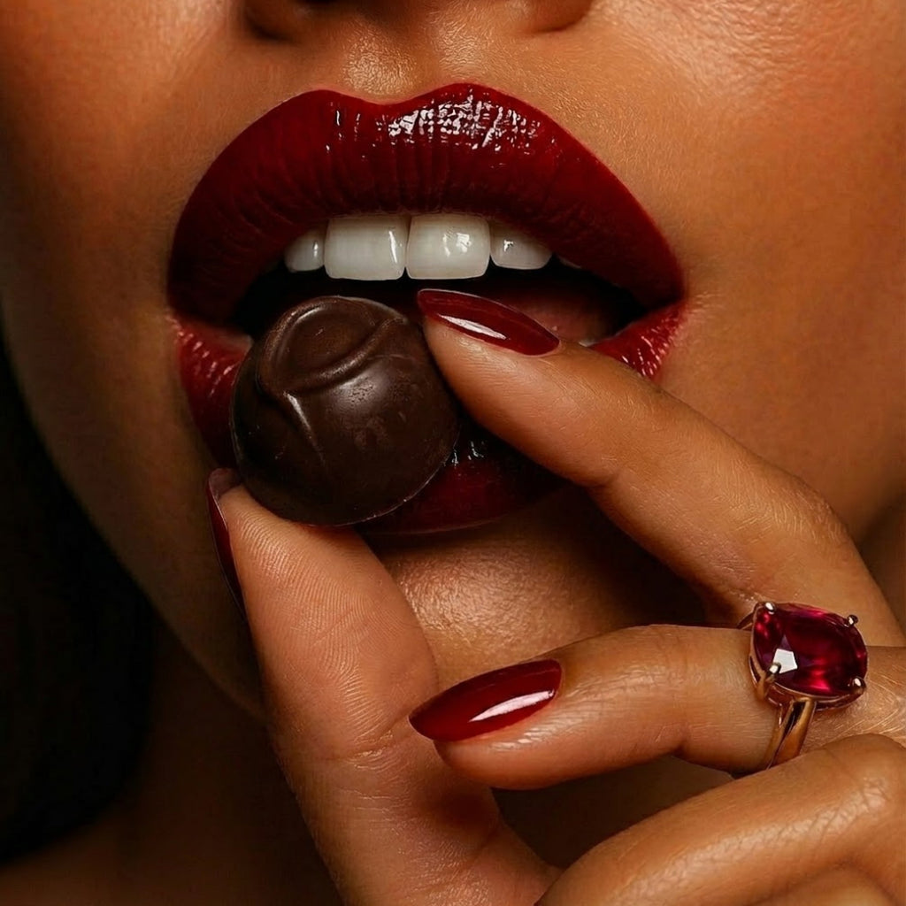 Andy Anand Sugar - Free Cherry Cordial Dark Chocolate Truffles, 48 pc – Vegan, 60% Cocoa Butter, Diabetic - Friendly Valentine's & Birthday Gift